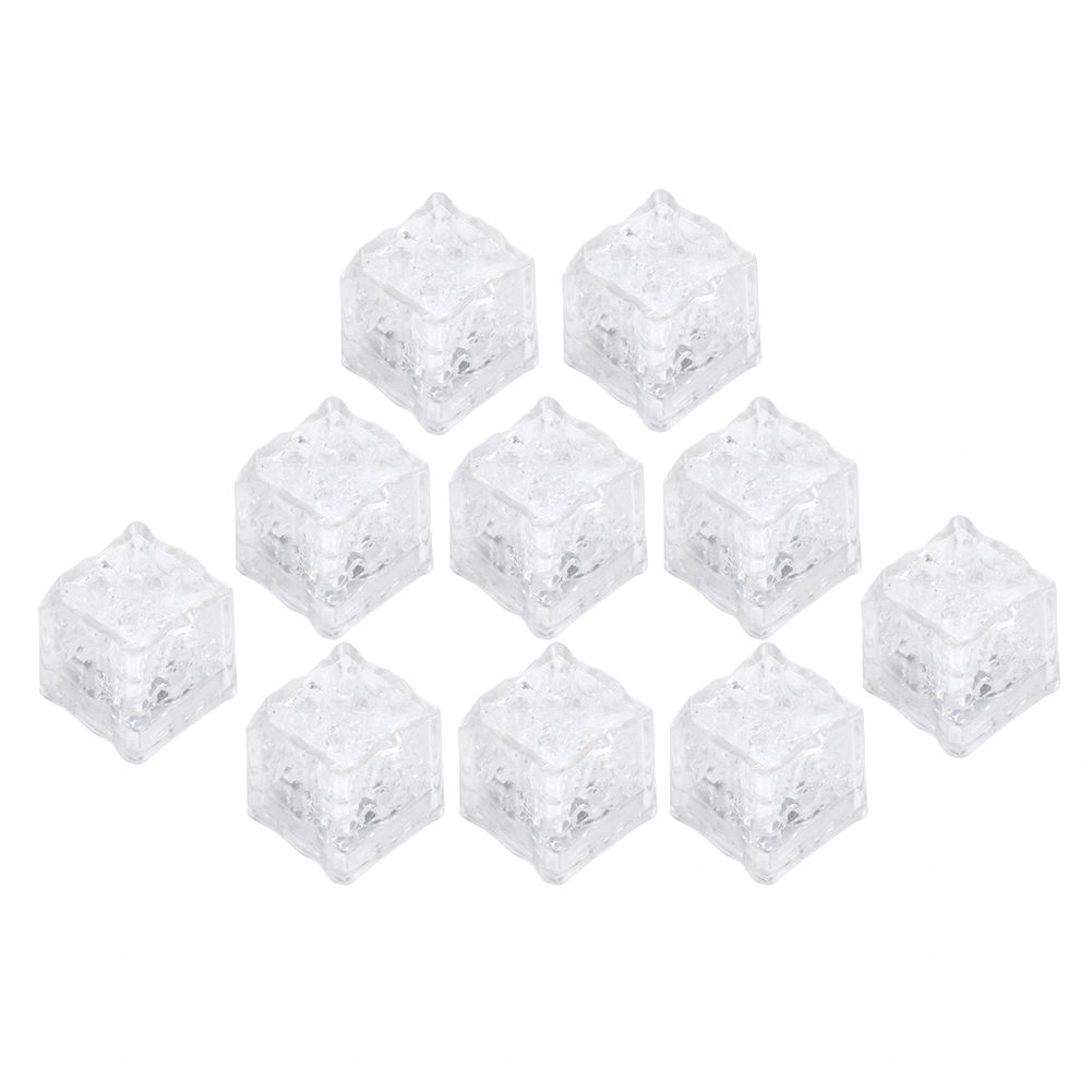 10Pcs Colorful Liquid Sensor LED Ice Cubes Light Flashing Glowing for Wedding Party Decoration