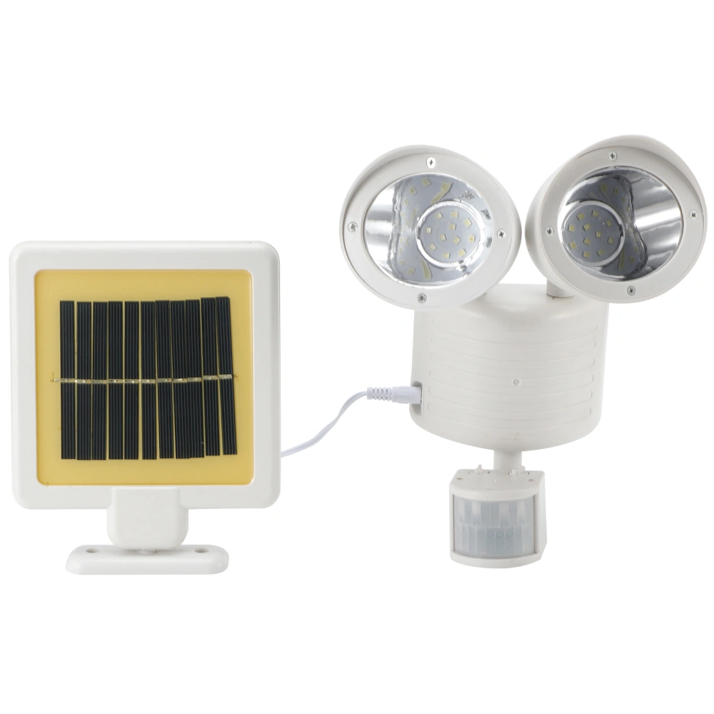 22 LED Solar Garden Light Double Rotatable Head Household ABS Body Sensor Spotlight