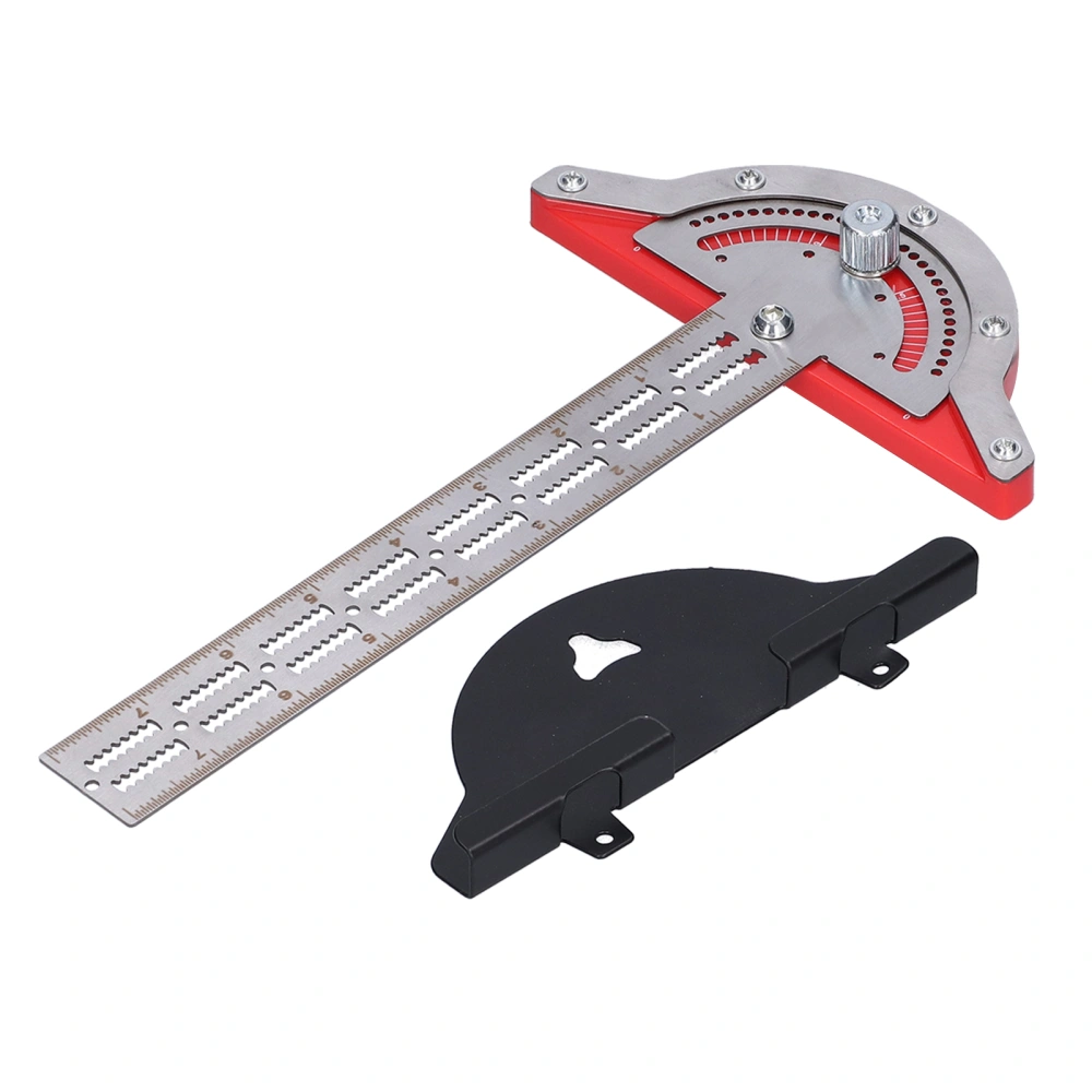 Woodworker Edge Ruler Protractor Portable Stainless Steel Angle Measuring Tool Carpenter Accessory25.4cm / 10in