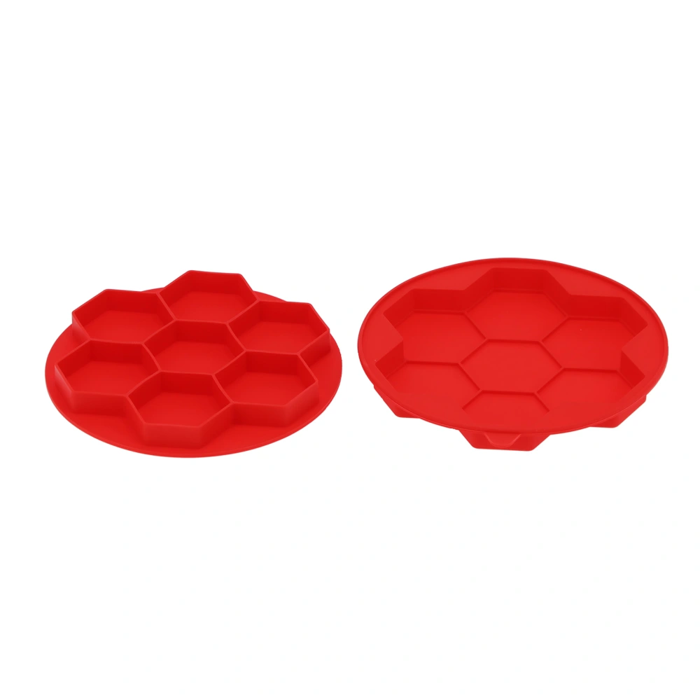 7Grid Hexagonal Burger Press Mold Silicone NonStick Cake Biscuits Maker Mold for Kitchen