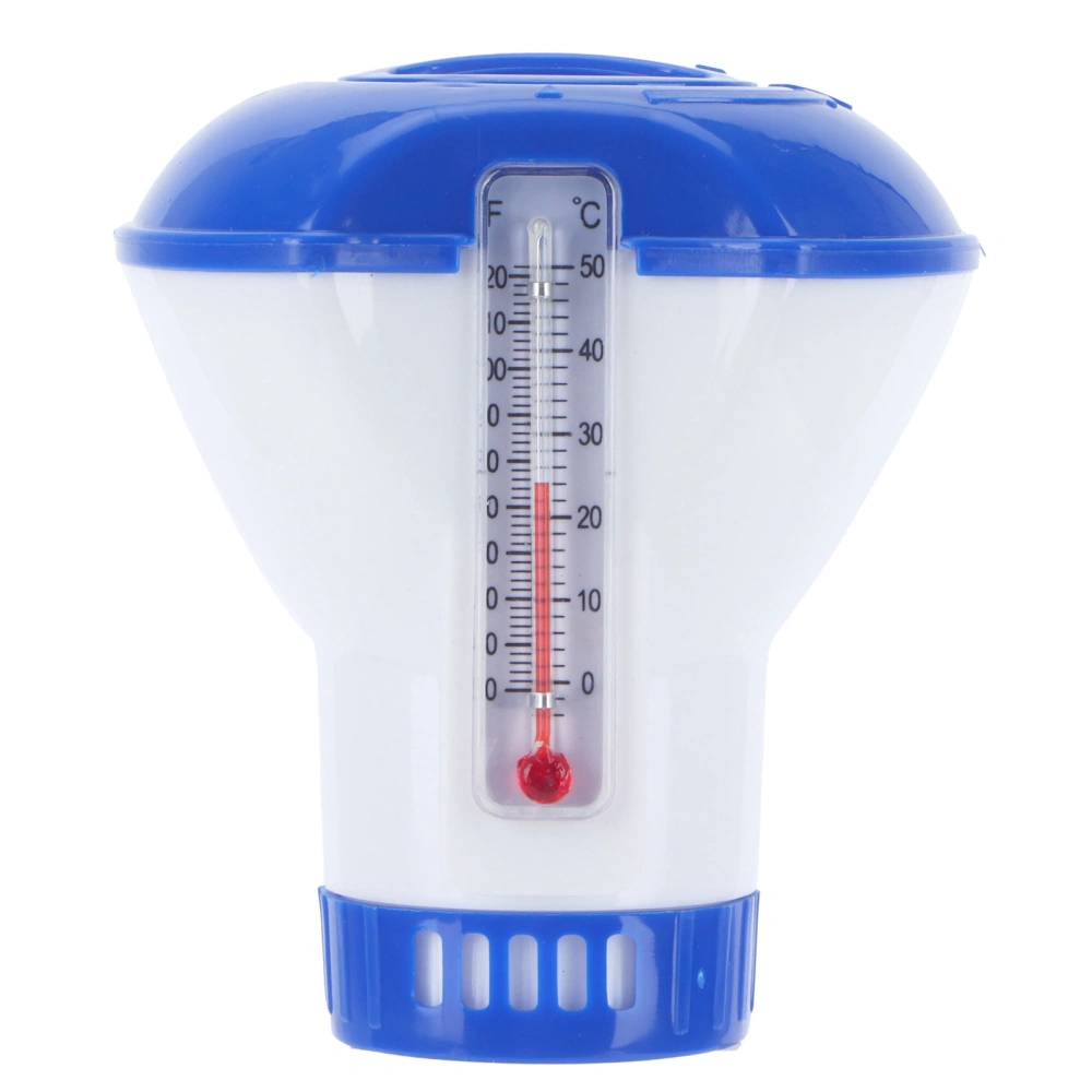 5in Floating Pool Chemical Dispenser with Thermometer Floating Chlorine Dispenser