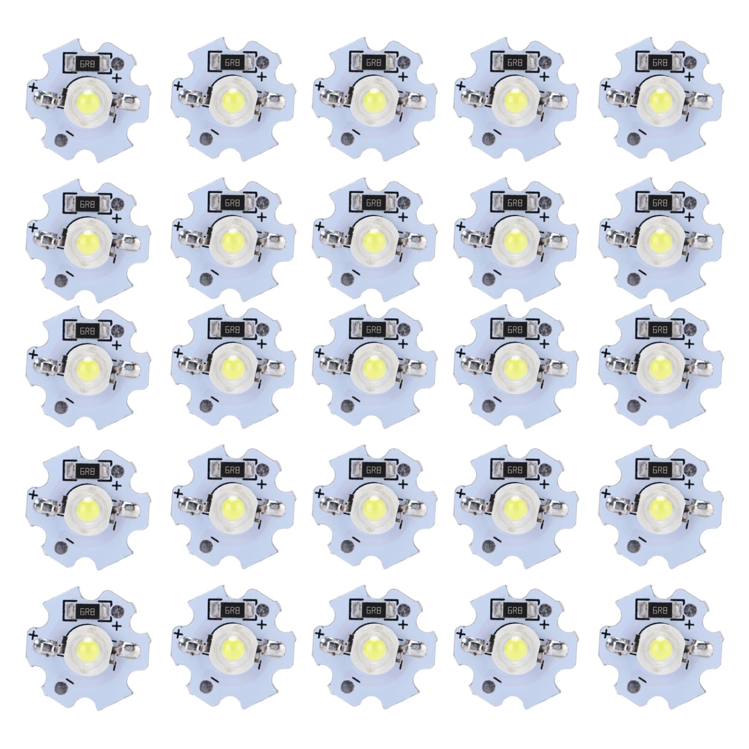 25Pcs 5V LED Chips 200LM 1W High Power LED Lamp Beads for DIY Lighting FixturesCold White 10000K