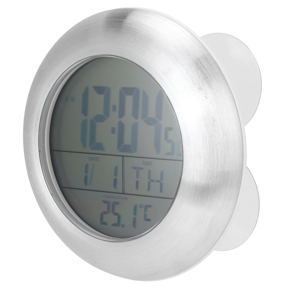 Shower Wall Clock Portable Waterproof Digital Clock with Temperature Calendar Display