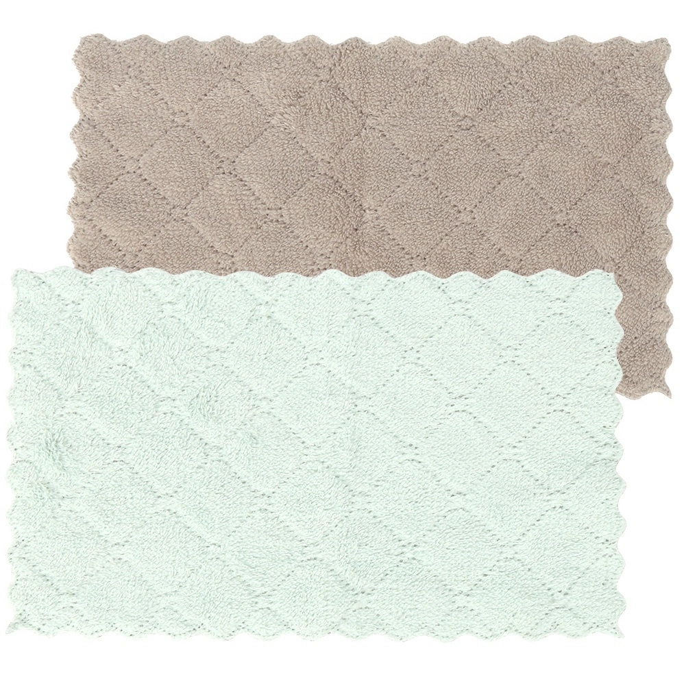 8pcs Soft Double-Sided Cleaning Cloth Water Absorption Dish Towel Kitchen Cleaning Tool
