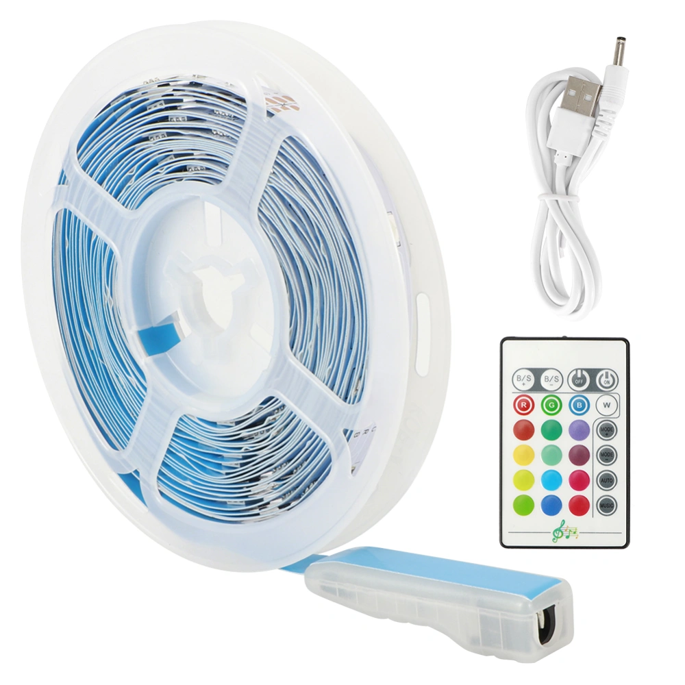 5M LED Strip Light Music USB 5050 RGB TV Backlight with Remote Control