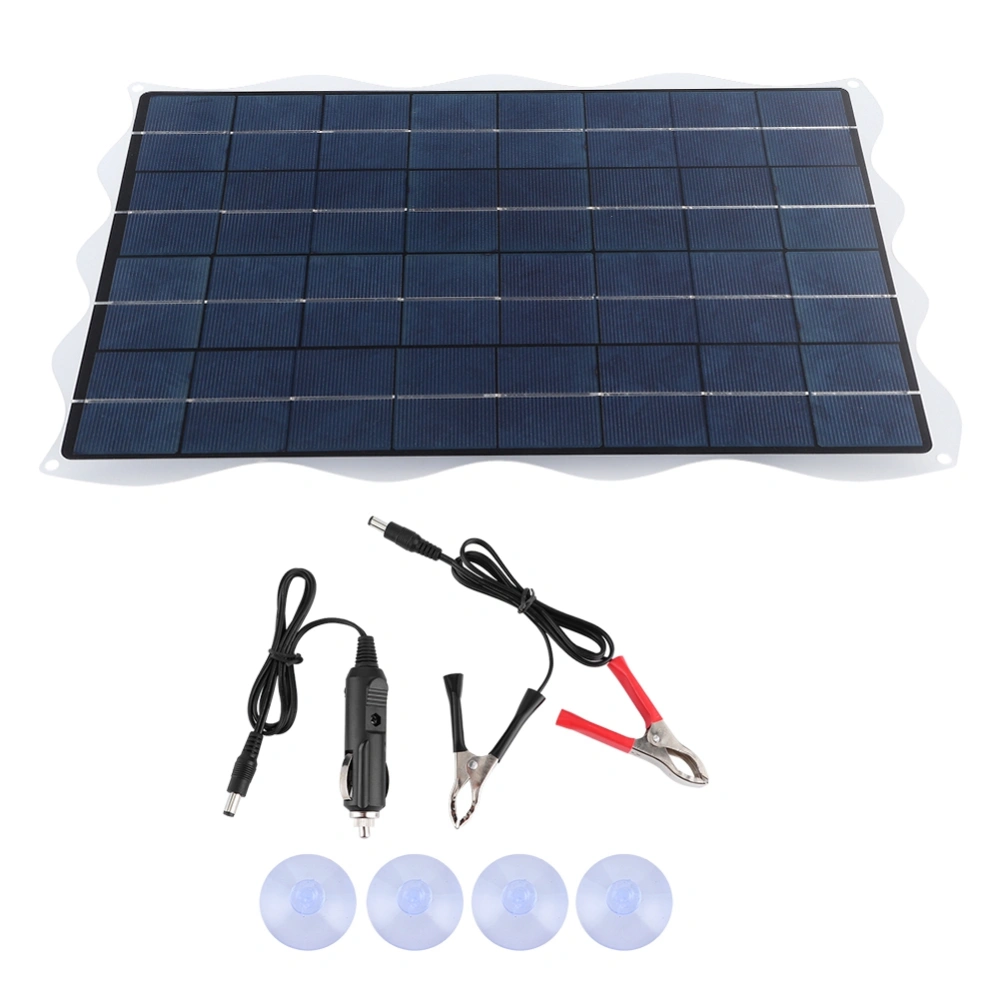 20W 18V Solar Power Panel Battery Charger with Bracket for Outdoor Travel Camping Picnic