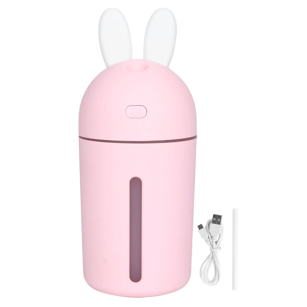 200ml Mini Air Humidifier 3 Hours Timing Ambience Night Light Desktop Humidifier USB PoweredPink