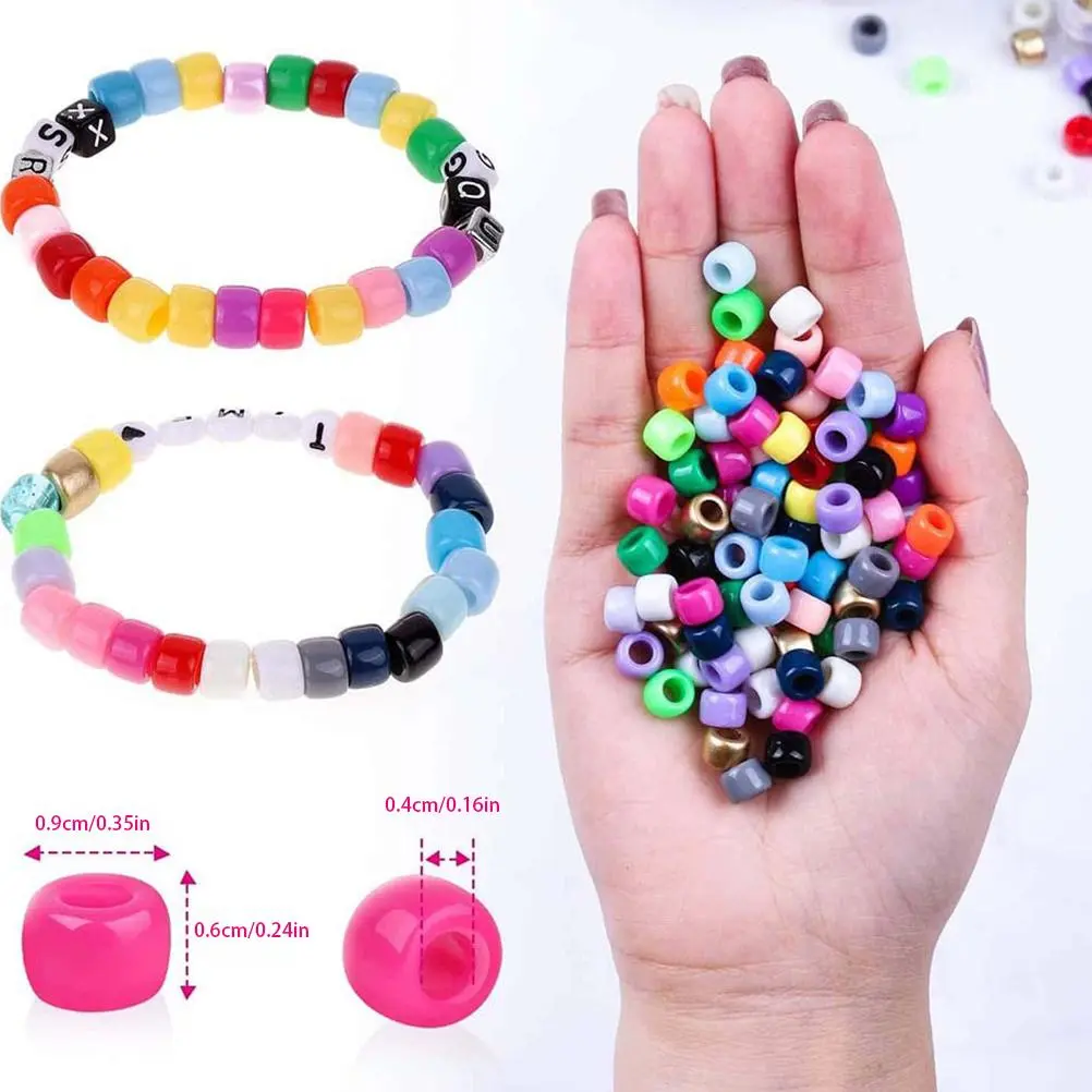 ABC Bead Bracelet Pony Beads Kits Colorful Stretch Bracelet Lightweight Beautiful Children DIY Beads