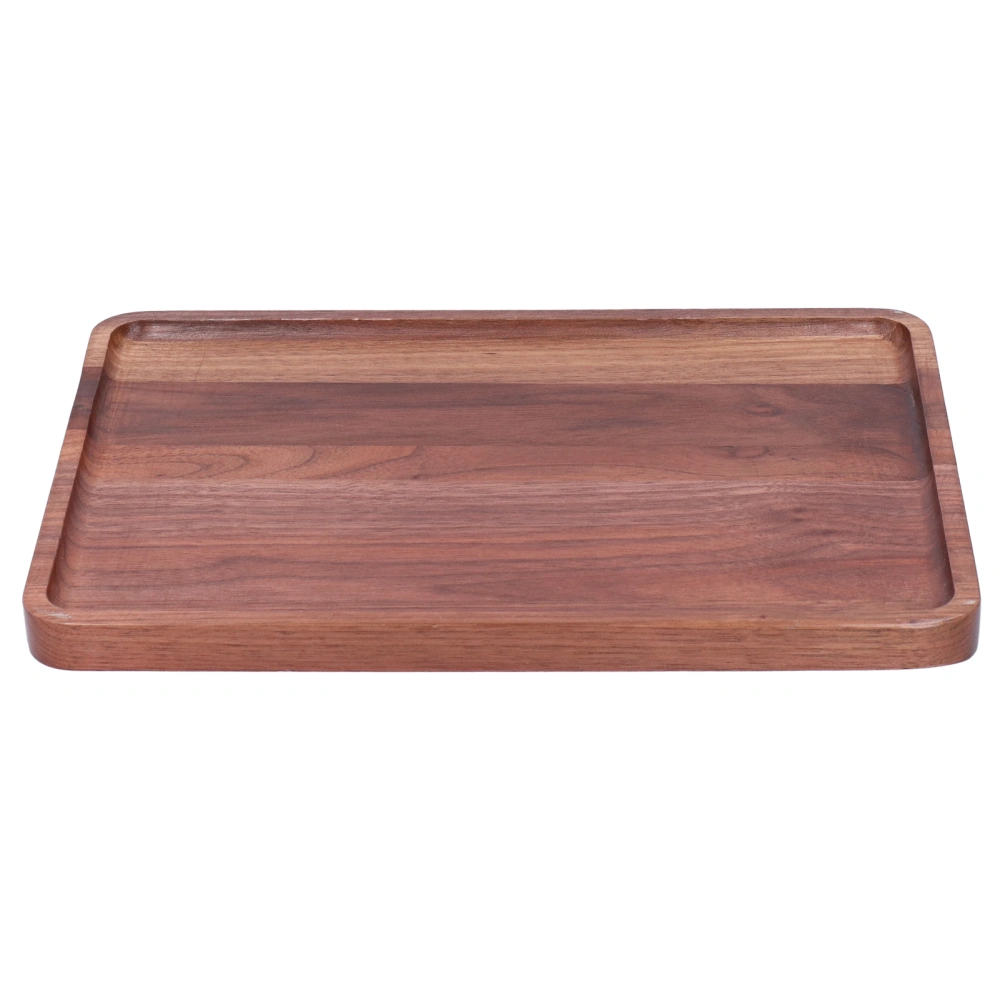 Walnut Service Plate Square Decoration Fruit Food Dessert Plate Tray Wooden BBQ Plate34x23x2