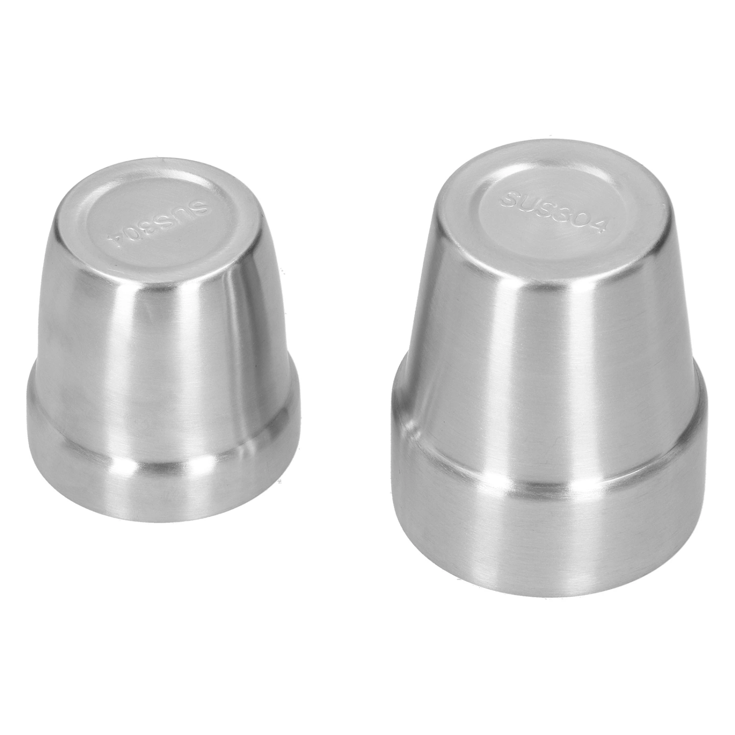 2pcs Stainless Steel Double Wall Cups Restaurant Beer Mug Water Coffee Cup (180ml 300ml)