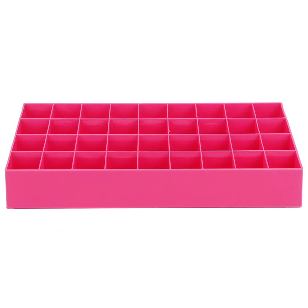 36 Grids Makeup Organizer Storage Box Display Stand Cosmetic Desktop Lipstick Rack ContainerPink