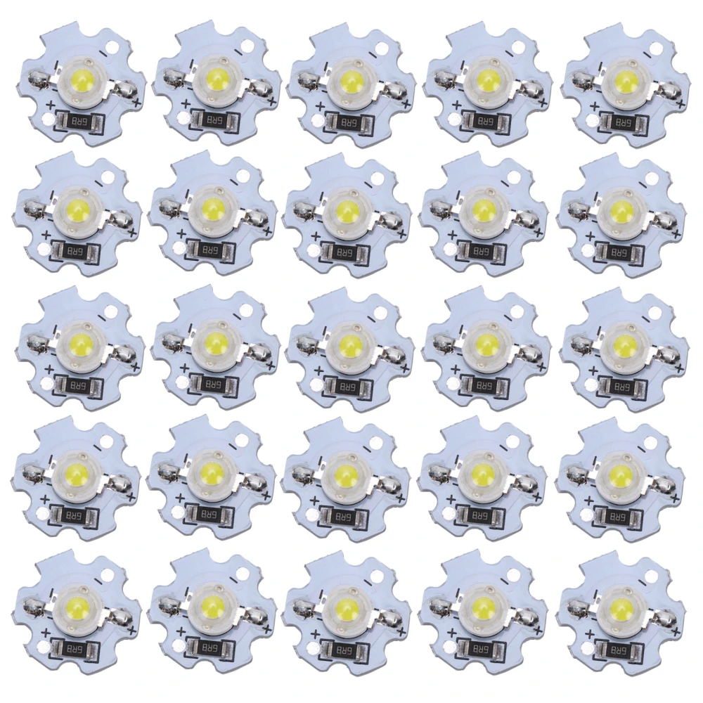 25Pcs 5V LED Chips 200LM 1W High Power LED Lamp Beads for DIY Lighting FixturesPure White 6000‑6500K