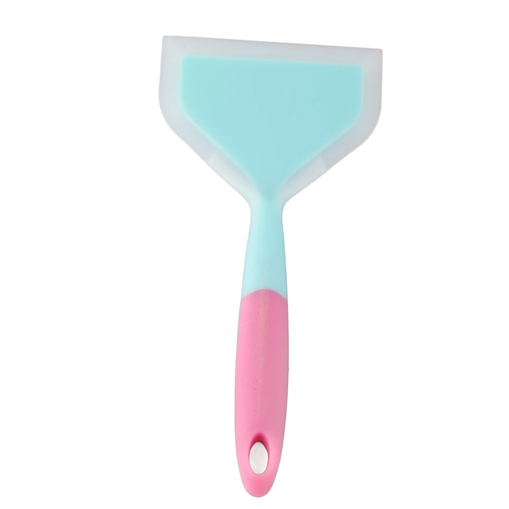 Silicone Spatula NonStick NonSlip Silicone Cooking Spatula for Tamagoyaki Pizza Steak(Sky Blue Pink Handle )