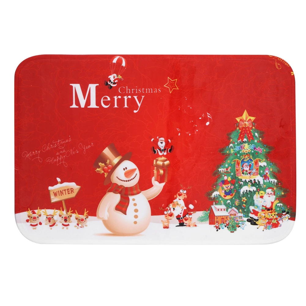 Christmas Door Mat AntiSlip Floor Mat Entrance Doormat Area Rug Carpet Household Supplies