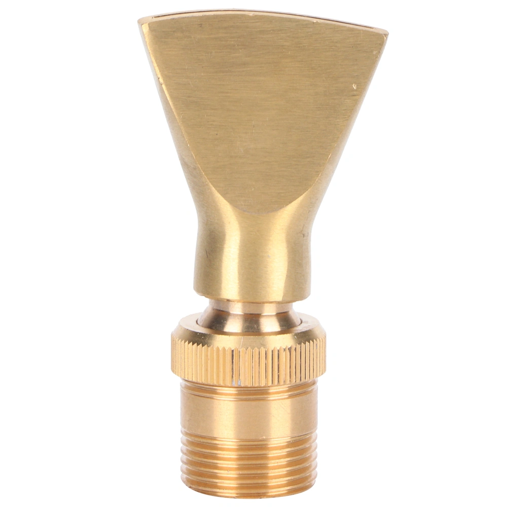 Brass Narrow Fan Jet Water Fountain Nozzle Spray Head Adjustable Pond Sprinkler(G1/2 Female Thread G3/4 Male Thread )