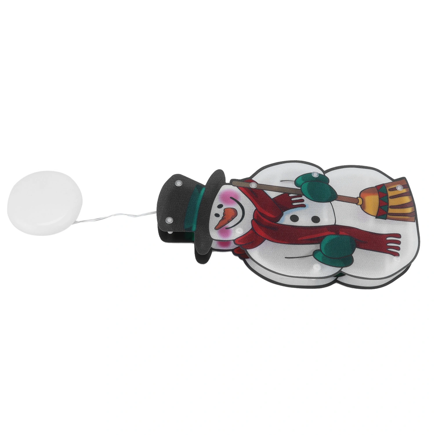 Christmas Lighted Decoration Snowman LED Window Hanging Lamp with Suction Cup for Scene Layout