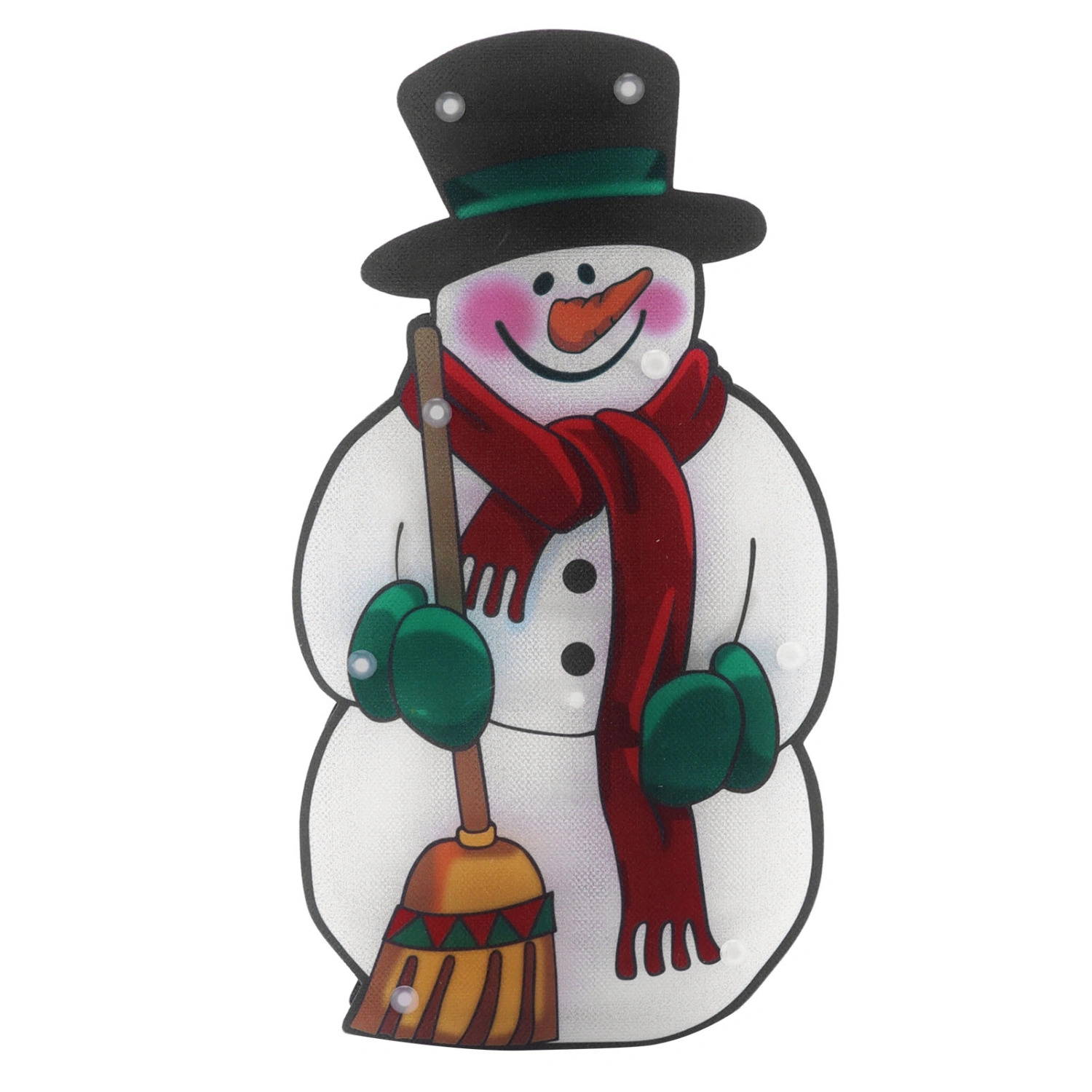 Christmas Lighted Decoration Snowman LED Window Hanging Lamp with Suction Cup for Scene Layout