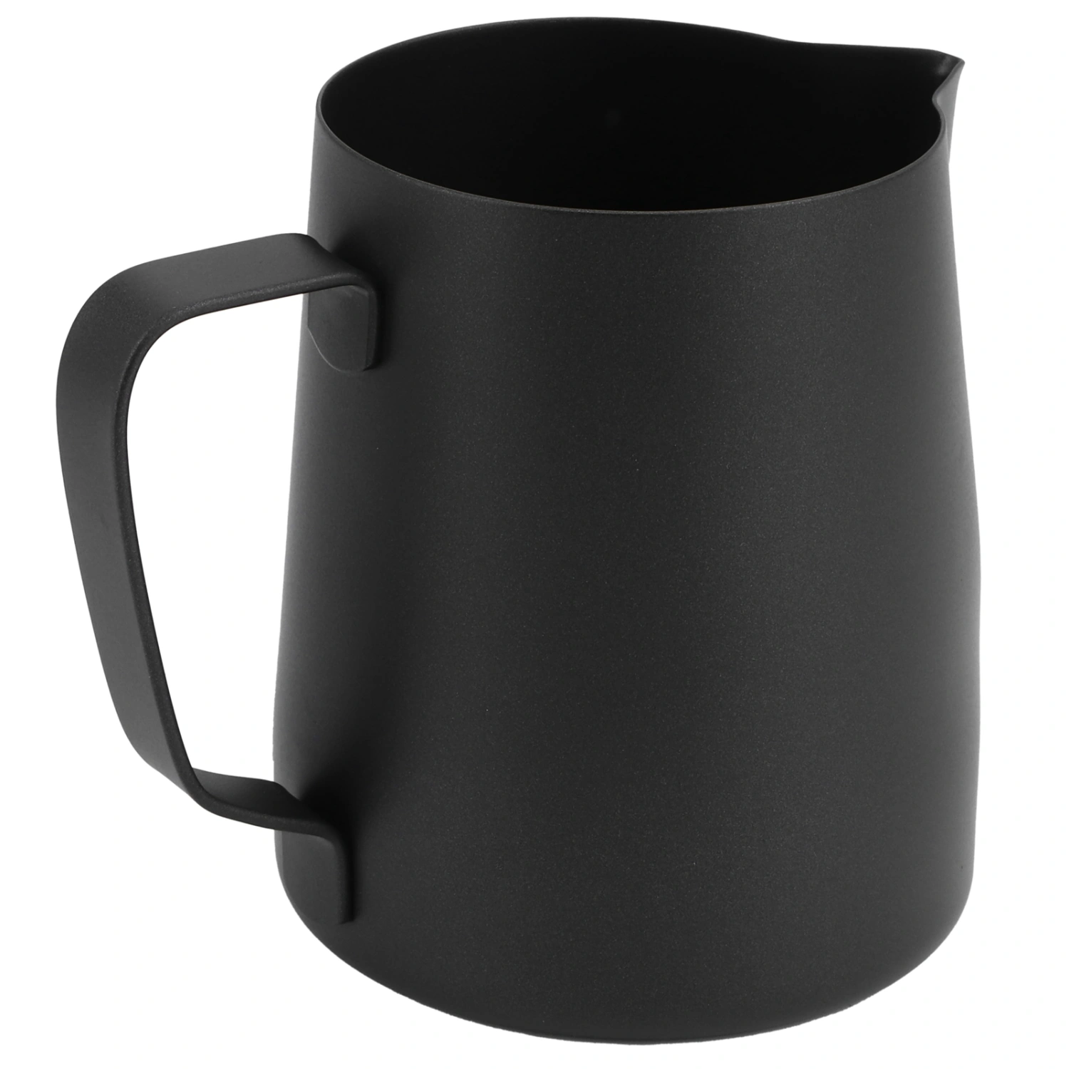Milk Frothing Pitcher Japanese Style 304 Stainless Steel Coffee Cup Mug for Home Bar(600ML noir )