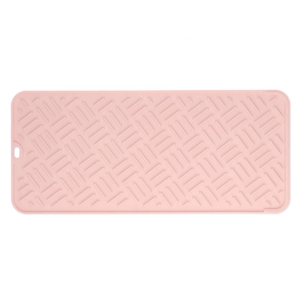 Silicone Heat Insulation Pad Desktop AntiScaldWaterproof Silicone Pad for Home Kitchen(Pink, 45x20cm )