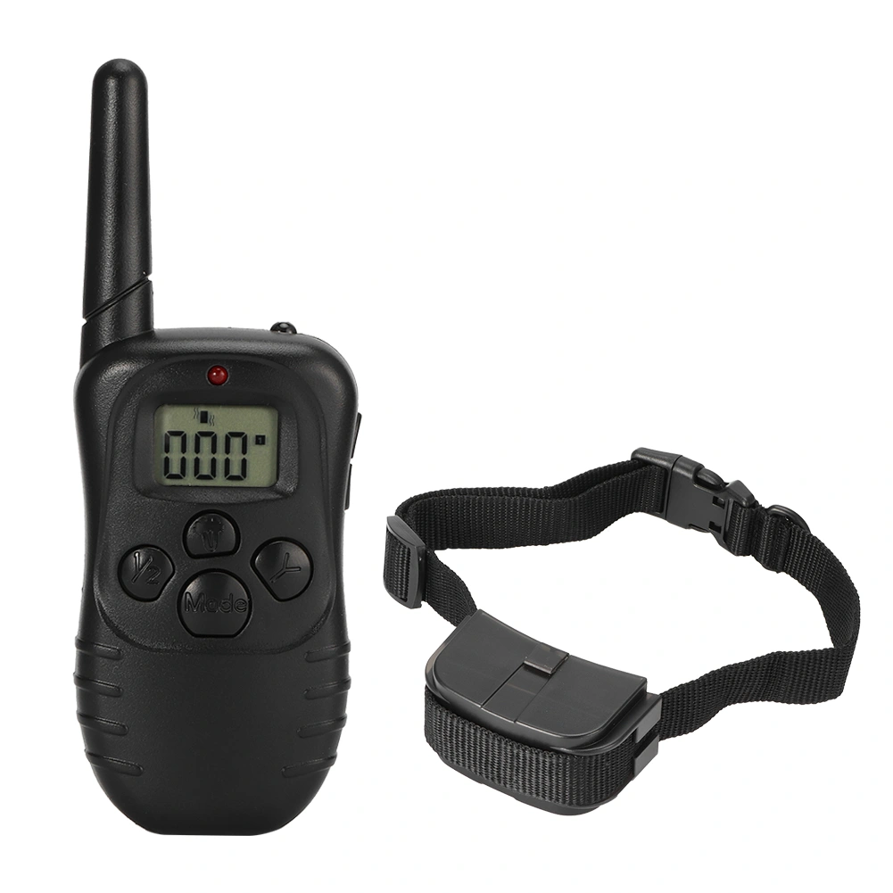 300M Remote Electric Dog Collar Shock Vibration Rainproof Pet Training Collar with LCD Display