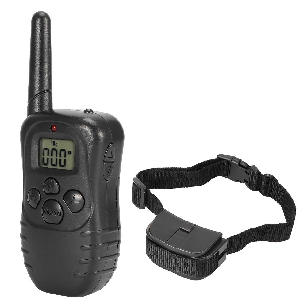 300M Remote Electric Dog Collar Shock Vibration Rainproof Pet Training Collar with LCD Display