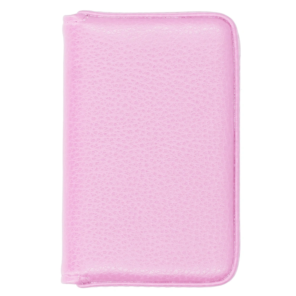 Business Card Case with Magnetic Buckle Portable Name Card Holder Gift for Men WomenPink 001#