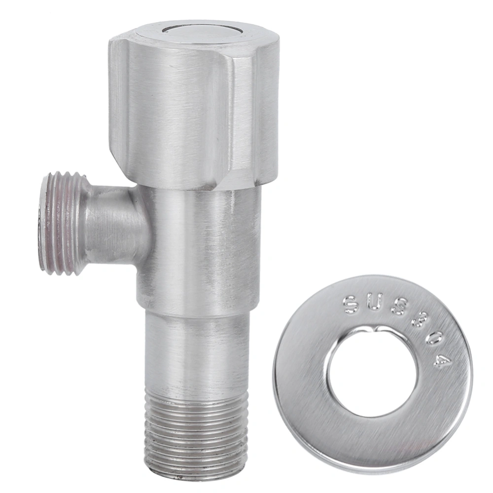 G1/2in Thread Stainless Steel Hot Cold Stop Valve Angle Valve Kitchen Basin Toilet Accessories