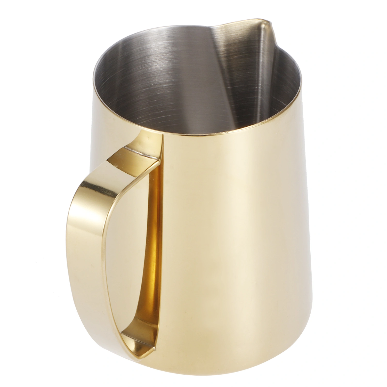 Coffee Jug 304 Stainless Steel Milk Frothing Cup Multifunction Latte Art Pitcher AccessoryGold 350ml