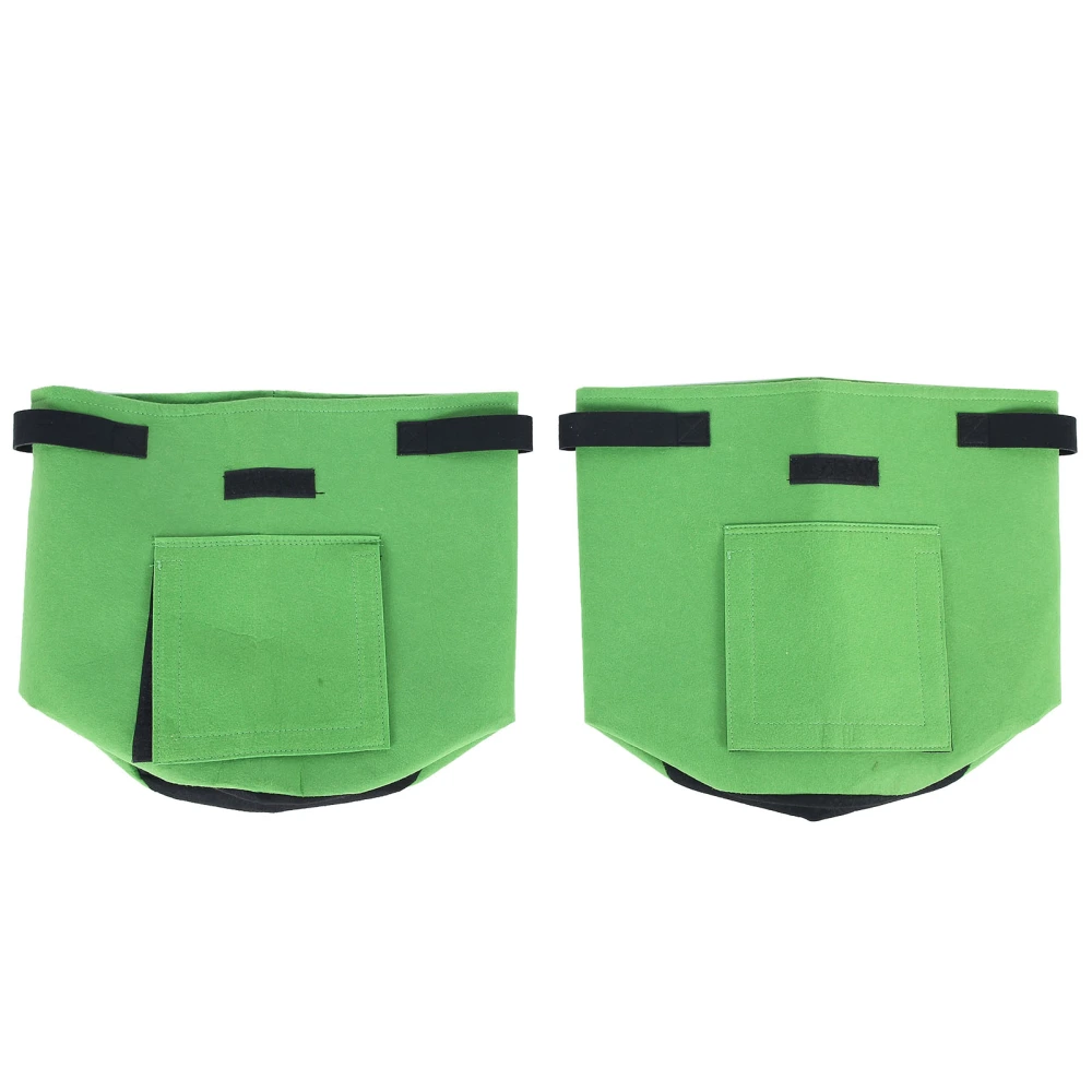 2Pcs Plant Flower Grow Bags Home Garden Tools for Fruit Vegetable Gardening Growing PotsGreen