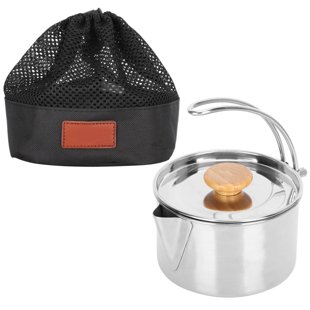 Stainless Steel Kettle Portable Folding Coffee Tea Pot for Outdoor Barbecue Camping Picnic