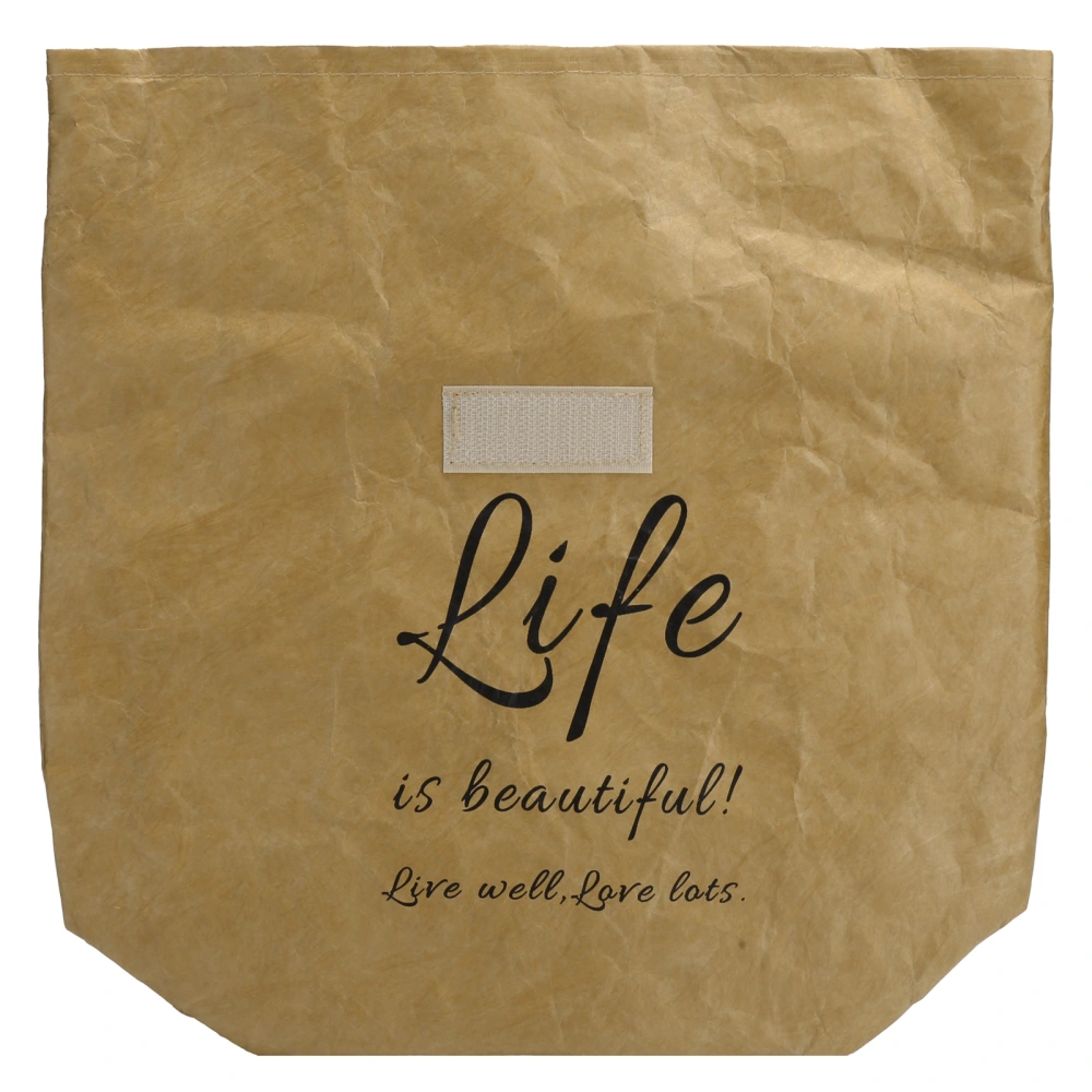 Kraft Paper Lunch Bag Aluminum Film Insulated Holder Environmental Protection Storage SuppliesBrown