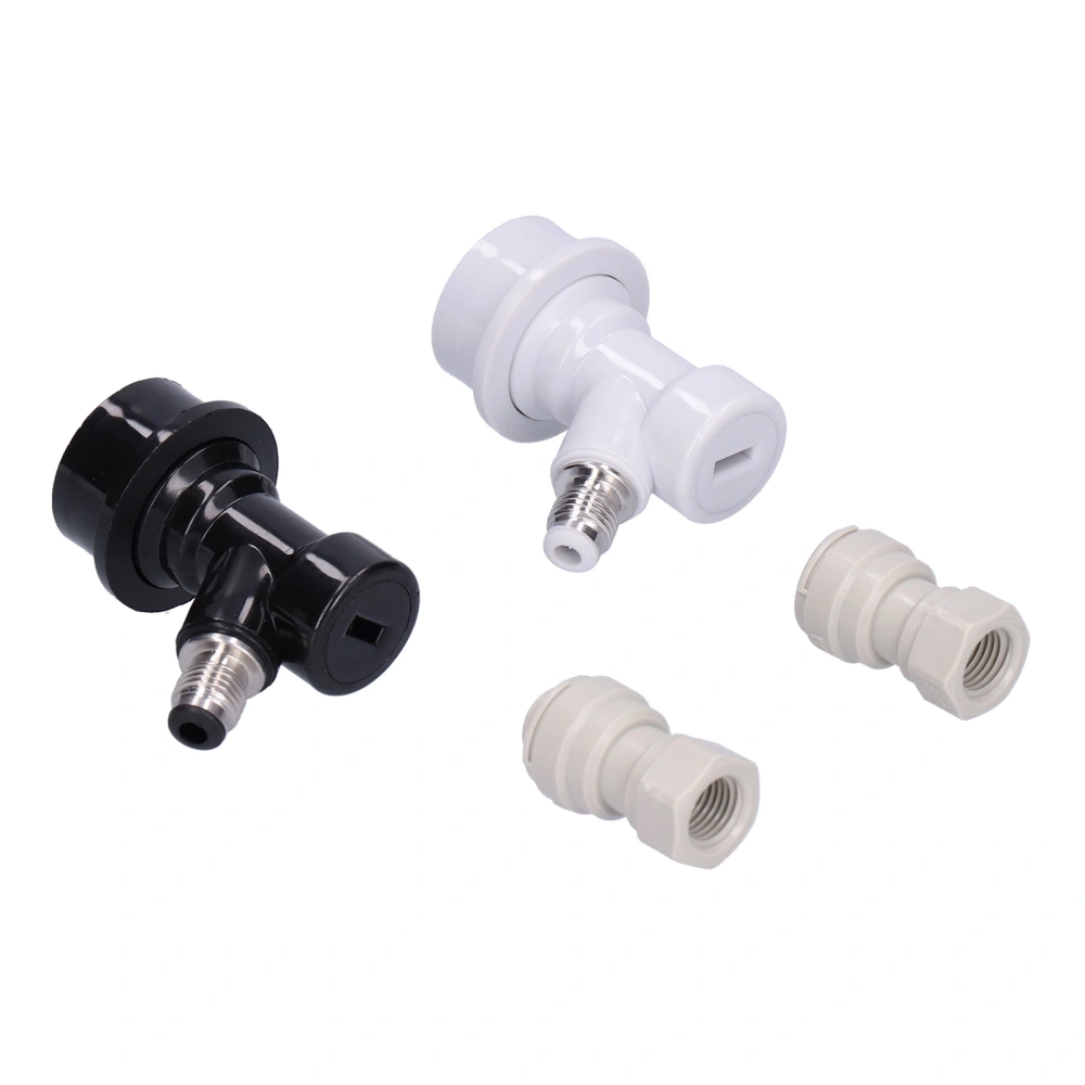 Ball Lock Adapter 5/16in 3/8in ‑1/4in Beer Keg Coupler Quick Disconnect for Cornelius Corny Keg