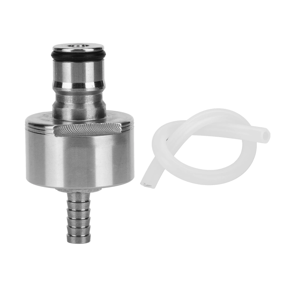 Stainless Steel Carbonation Cap with Barb Ball Lock 30cm Silicone Hose for Home Brewing Beer