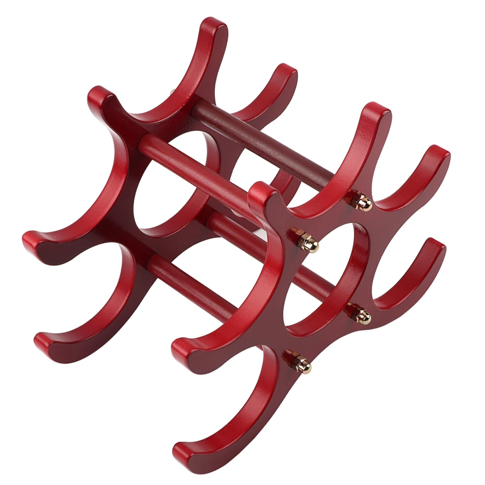 Wooden Red Wine Rack Red Wine Holder Shelf Stand 6 Bottles