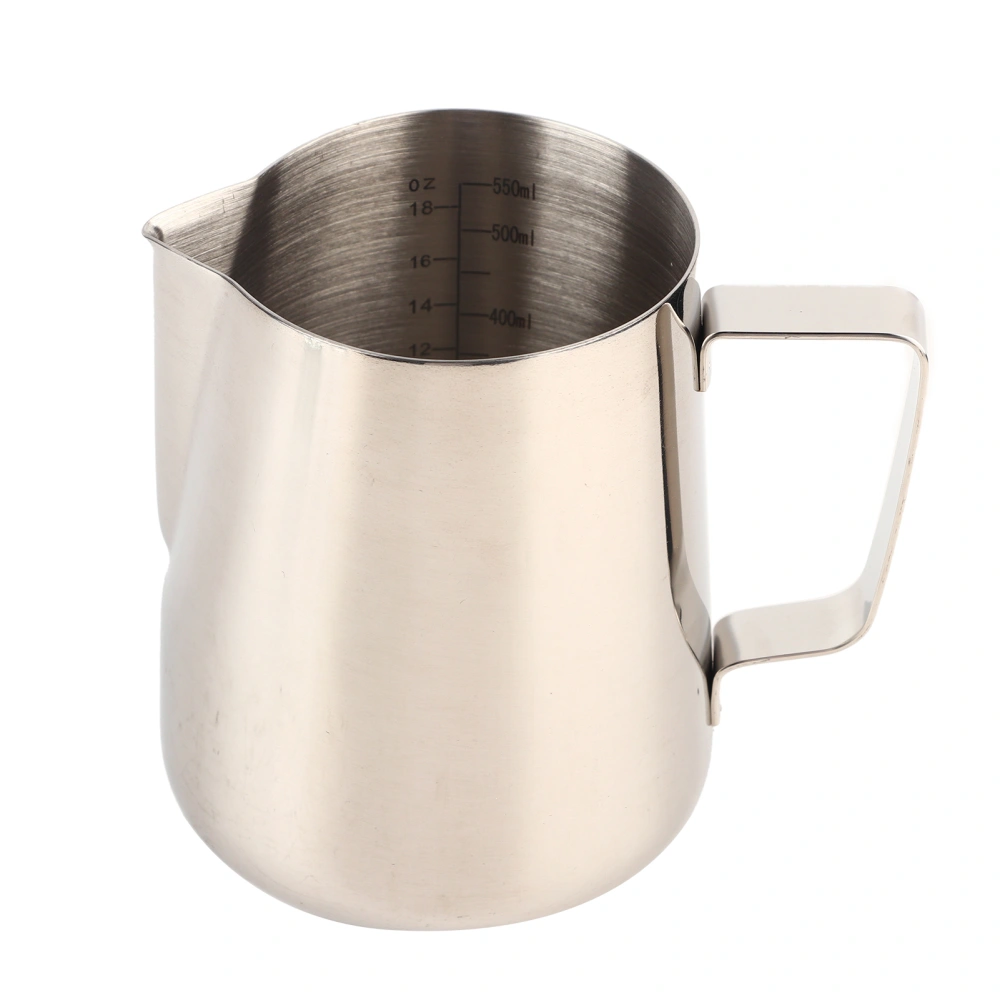 Stainless Steel Milk Frothing Pitcher Coffee Cup with Scale Latte Art for Latte Art600ml