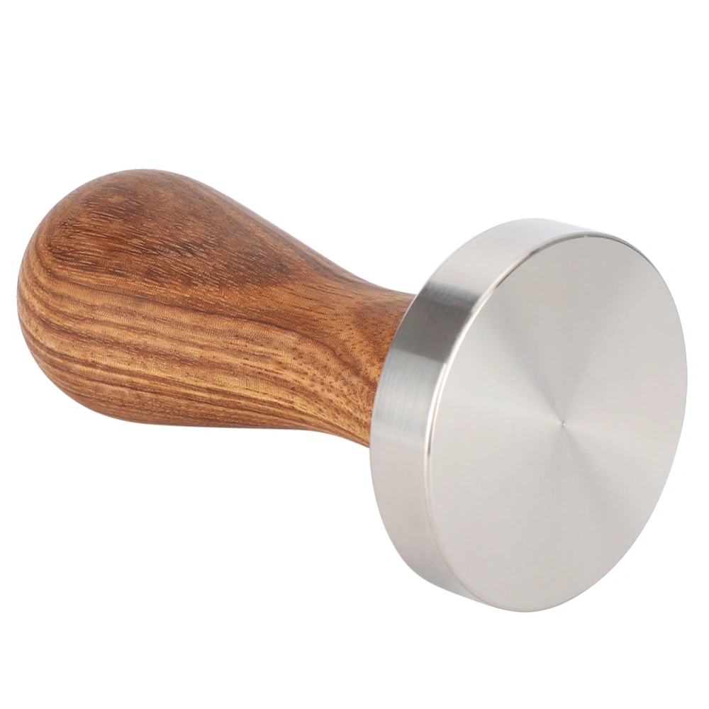 51mm Stainless Steel Wood Handle Coffee Tamper Coffee Powder Pressing Tamping Tool for Home Use