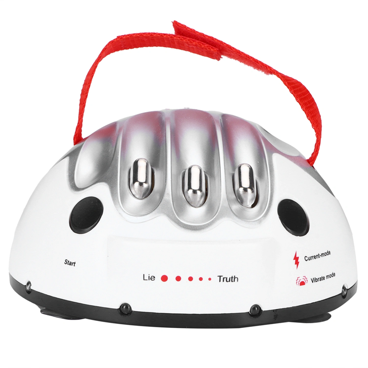 Miniature Electric Shock Heartbeat Lie Detector Toy Tricky Desktop Party Game Toy White