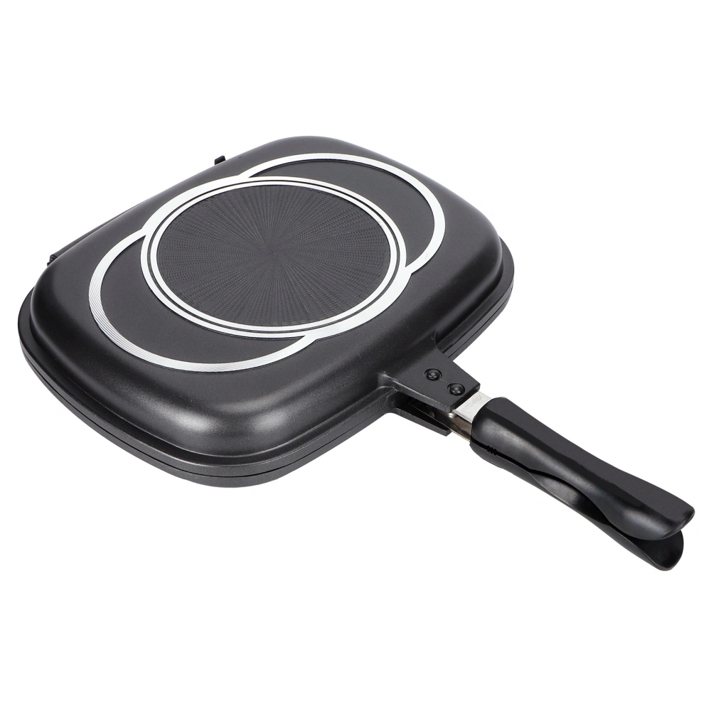 32cm Double‑Sided Frying Pan Barbecue Cooking Tool Cookware for Home Outdoor Kitchen Accessories