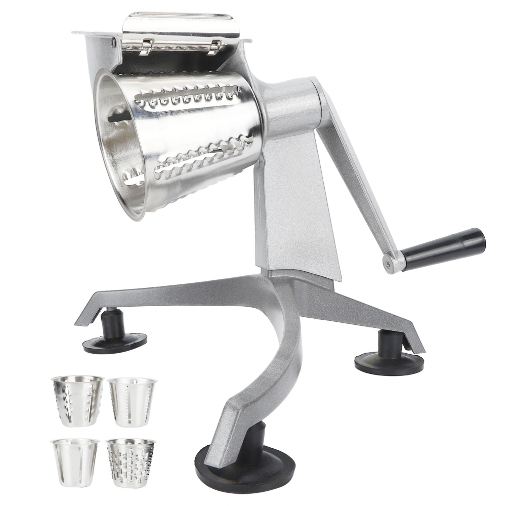 Multi‑Functional Hand Crank Vegetable Cutter Grater Food Processors with 5 Stainless Steel Blade for Kitchen