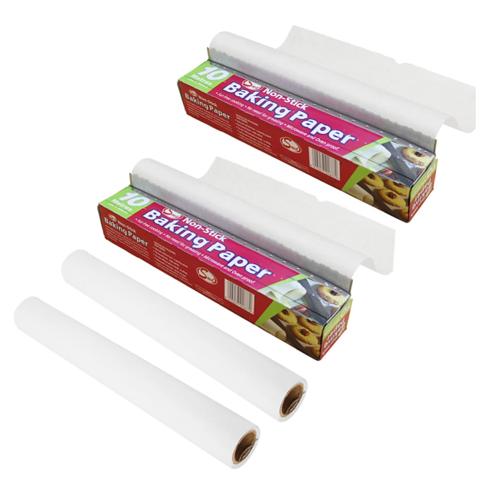 2Pcs 5m/16.4ft High Temperature Resistant Food Grade Baking Paper for Steaming Frying Baking