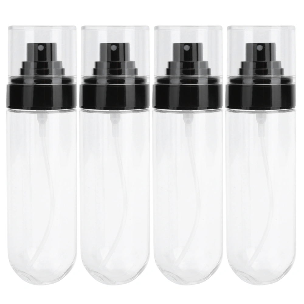 4Pcs Spray Bottles Set Mini Portable Plastic Travel Empty Refillable Container Dispenser100ml