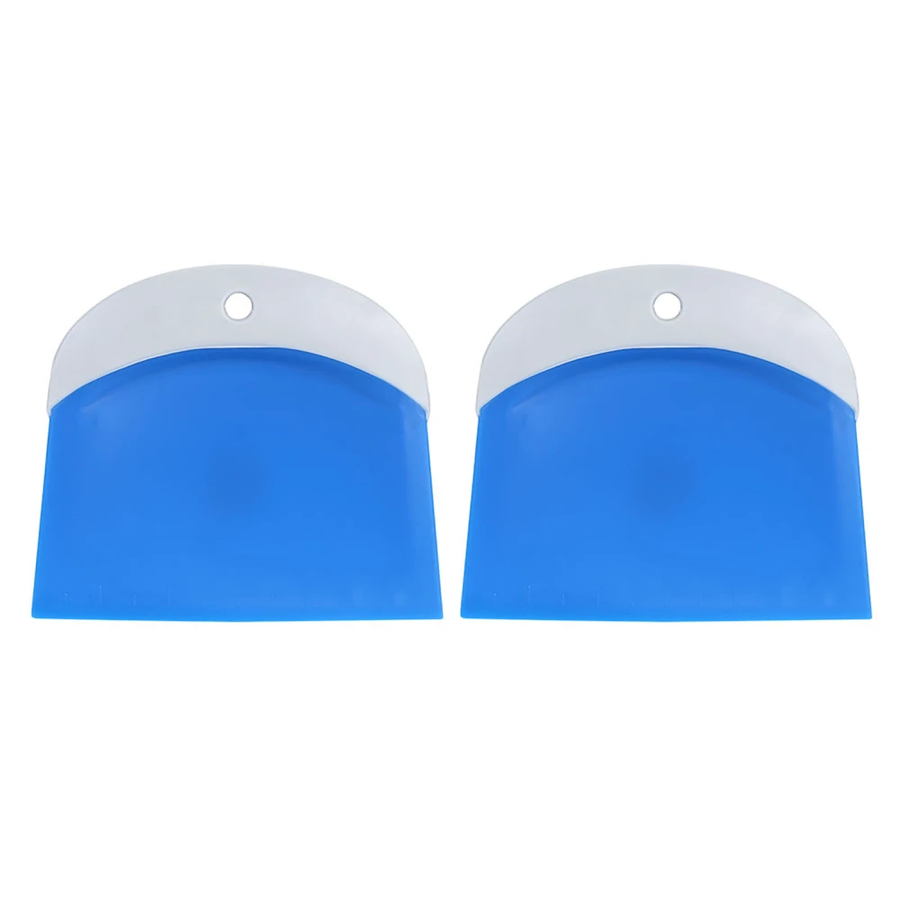 2PCS Plastic Cream Scraper Spatula Dough Cutter Kitchen Baking Pastry ToolBlue