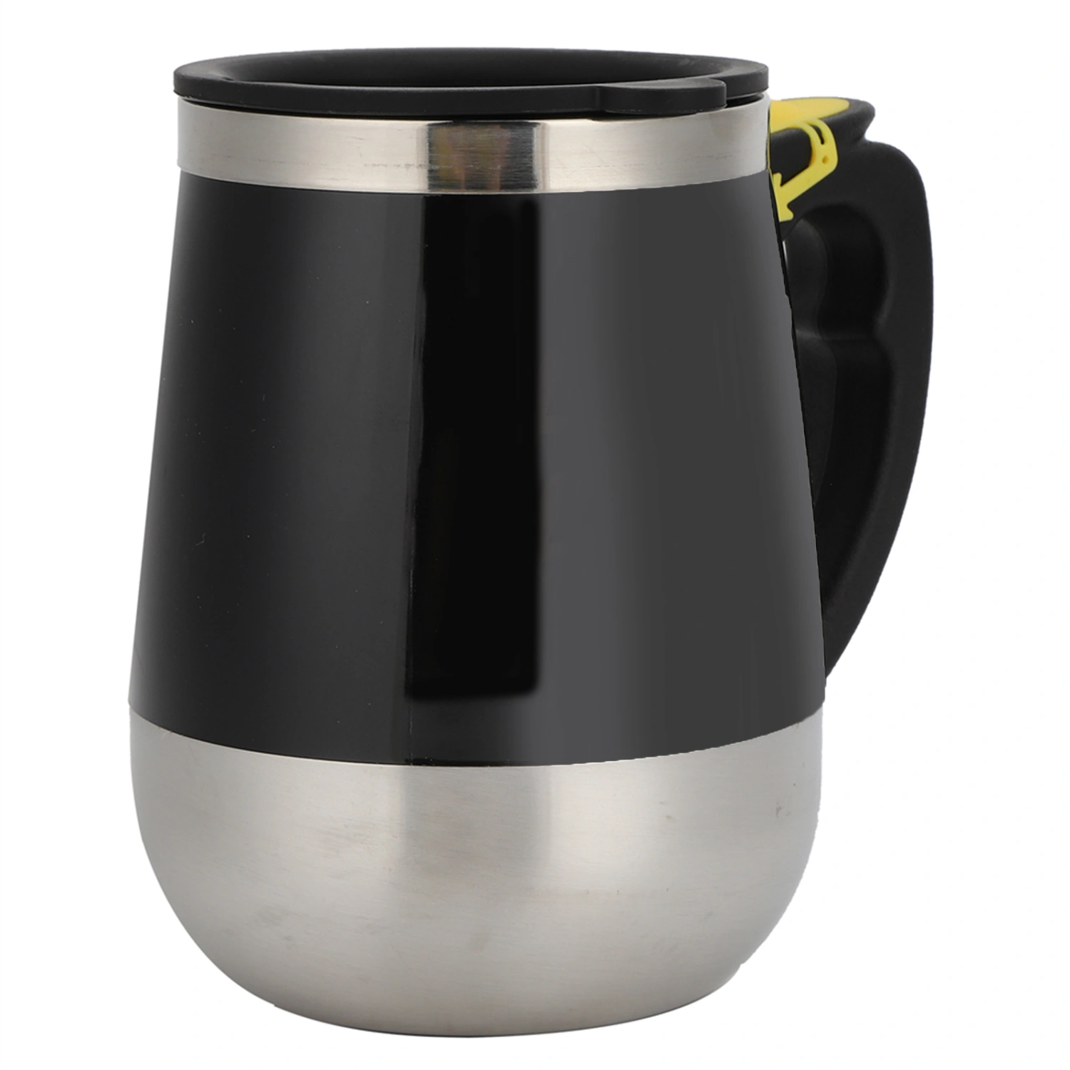 USB Charging Stainless Steel Electric Magnetic Water Cup Milk Coffee Self Stirring Mixing Mug400ml Black