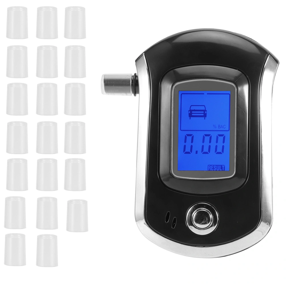 LCD Digital Breath Tester Mini Portable Blowing Type Professional Breathalyzer AT6000