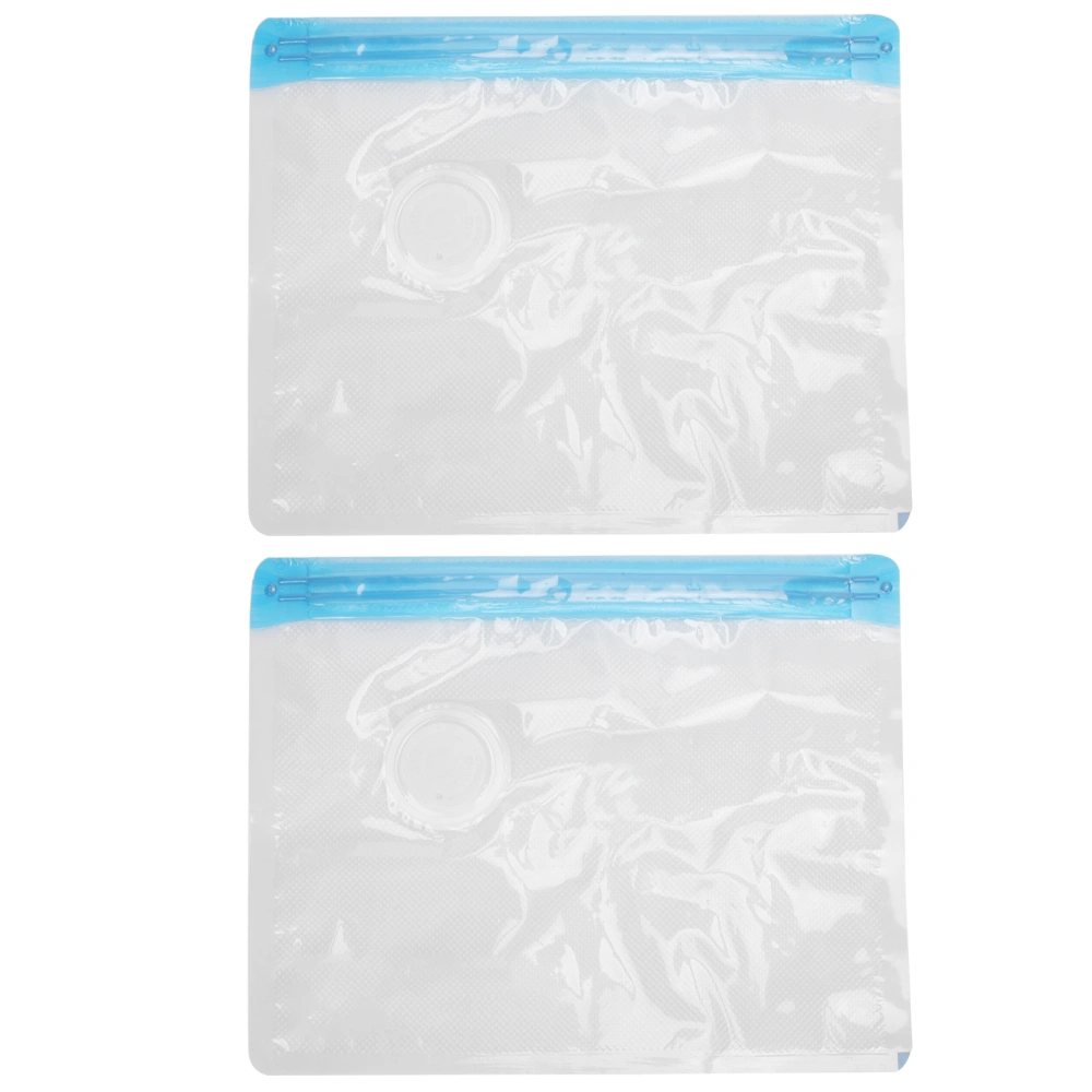 2Pcs Vacuum Storage Bag Space Saving Compressed Sealed Travel Bag with 3.5cm Thread Air InletS:28x22CM