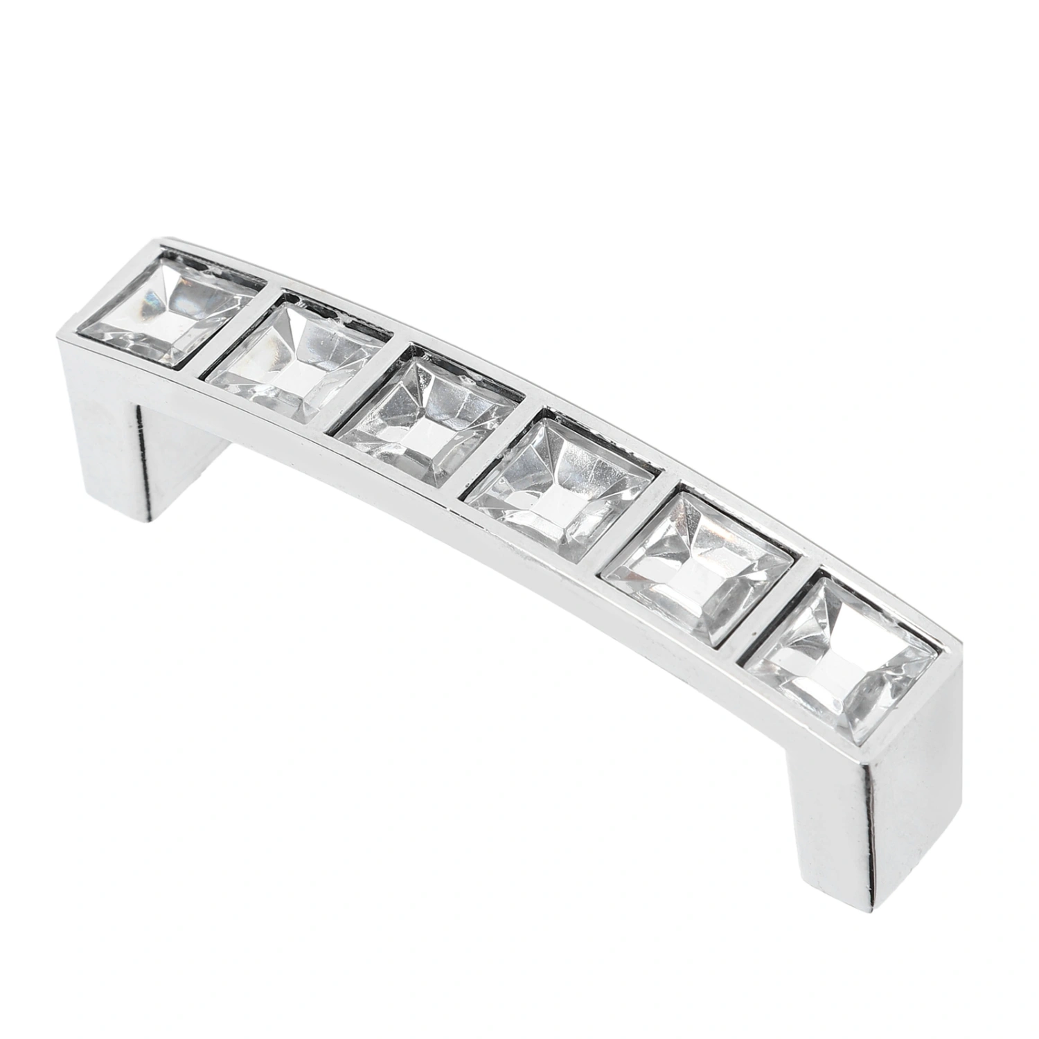 Crystal Handle Modern Simple Cabinet Door Diamonds Double Hole Handle Drawer Pull