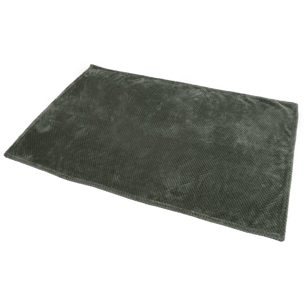 Thicken Soft Polyester Fiber Air Conditioning Bed Blanket for Sofa Bedroom Bedding SuppliesMilitary Green 70x100cm