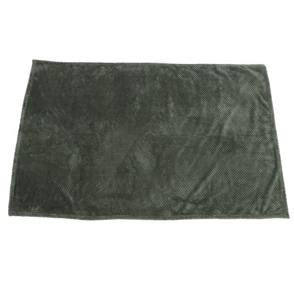 Thicken Soft Polyester Fiber Air Conditioning Bed Blanket for Sofa Bedroom Bedding SuppliesMilitary Green 70x100cm