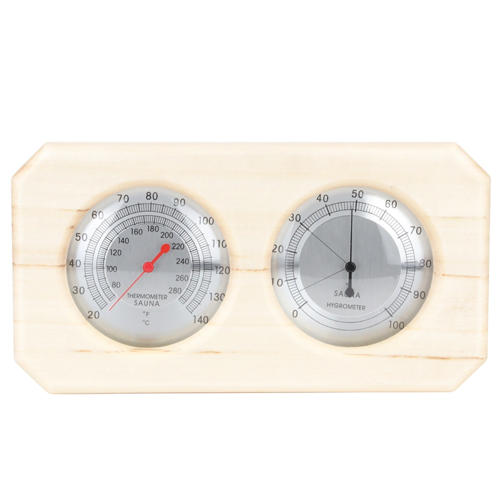 Portable 2in 1 Wood Thermo Hygrometer Thermometer Hygrometer Steam Sauna Room Accessories