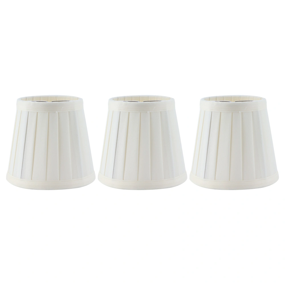 3PCS E14 Clip On Lamp Shade Candle Chandelier Fabric Lampshade for Hotel KTV Decor